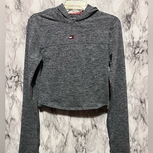 Tommy Hilfiger Crop Charcoal Heather Long Sleeve Shirt
